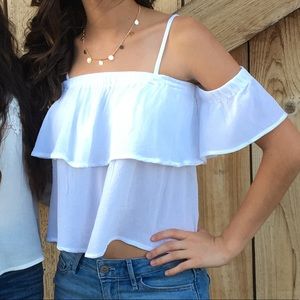 Cold Shoulder Shirt from Hollister